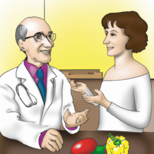 Nutritionist consulting patient about lectin free diet